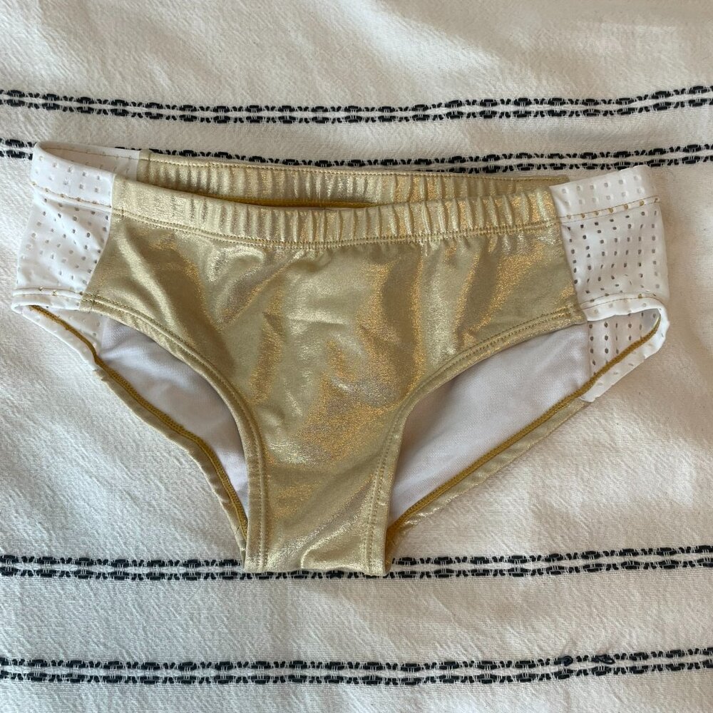 Nike gold swimwear small